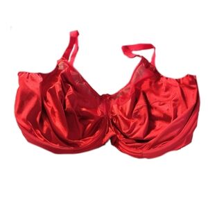 44L Goddess Vibrant Red Satin Bra